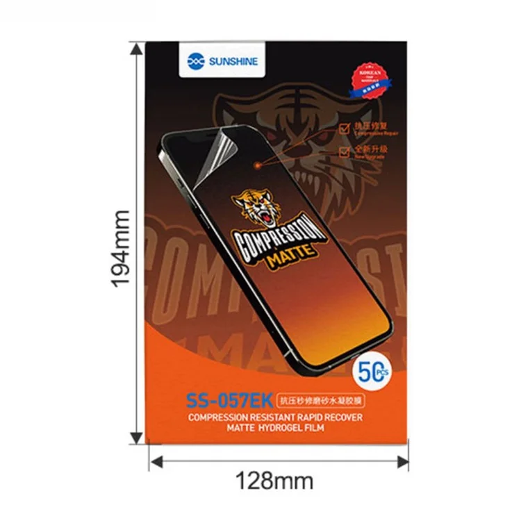 SUNSHINE SS-057EK 50Pcs Anti-stress Instant Repair Matte Hydrogel Film Screen Protector (Work with SUNSHINE SS-890)