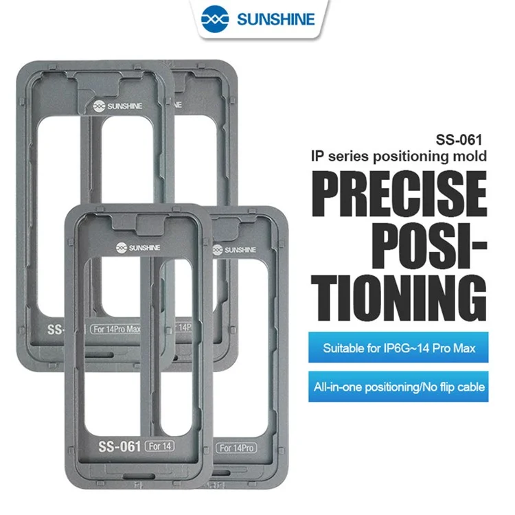 SUNSHINE SS-061 IP Series LCD-Bildschirm-Positionierungsgussform für iPhone 6-14 Pro Max, Aluminiumlegierung OCA-Laminierungsgussform Reparaturwerkzeuge - Für iPhone 14 Pro Max