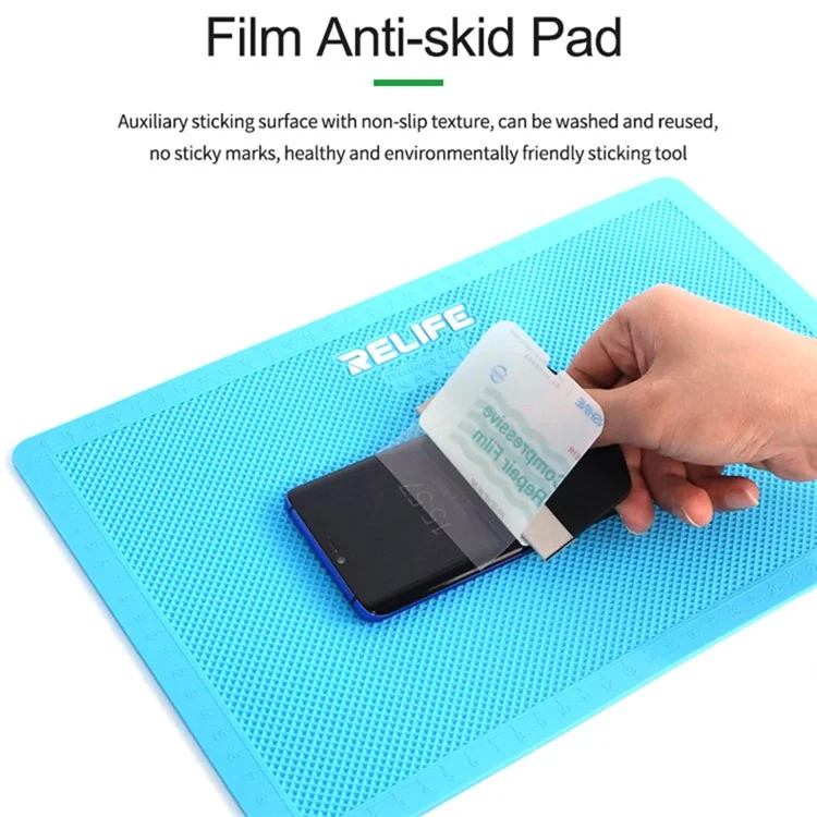 RELIFE RL-004D Película de Telefone Móvel Instalação Anti-Deslizante Almofada Reparo de Telefone Desktop Tapete Anti-Deslizante de Silicone