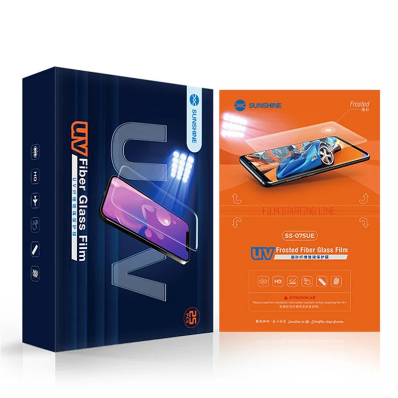 SUNSHINE SS-075UE 25Pcs UV Frosted Fiberglass Protective Film with UV Curing Lamp (Work with SUNSHINE SS-890)