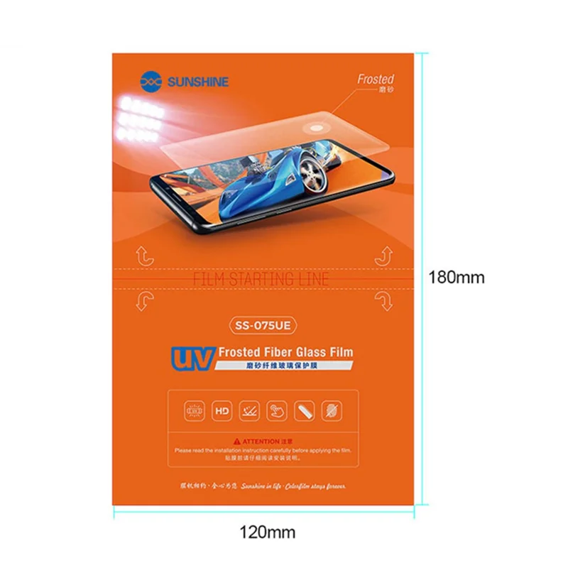 SUNSHINE SS-075UE 25Pcs UV Frosted Fiberglass Protective Film with UV Curing Lamp (Work with SUNSHINE SS-890)