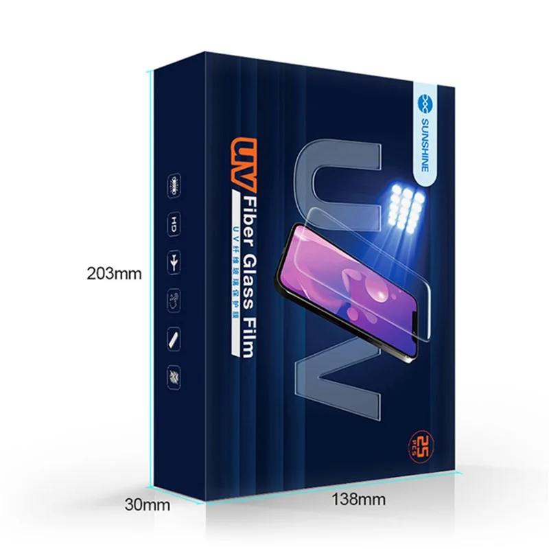 SUNSHINE SS-075UE 25Pcs UV Frosted Fiberglass Protective Film with UV Curing Lamp (Work with SUNSHINE SS-890)