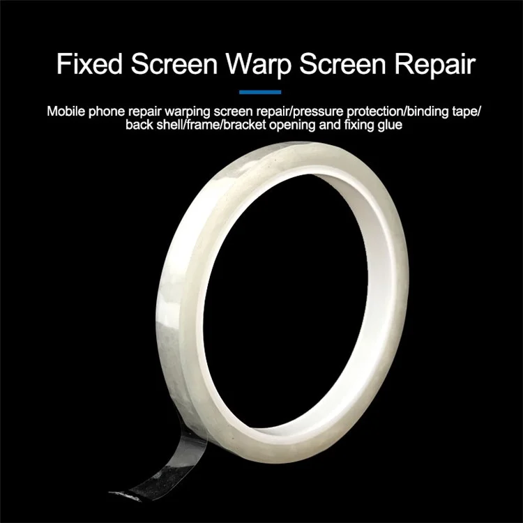 SUNSHINE 50m x 10mm Nastro Adesivo Senza Tracce Trasparente per Riparazione Schermo Telefono Tablet