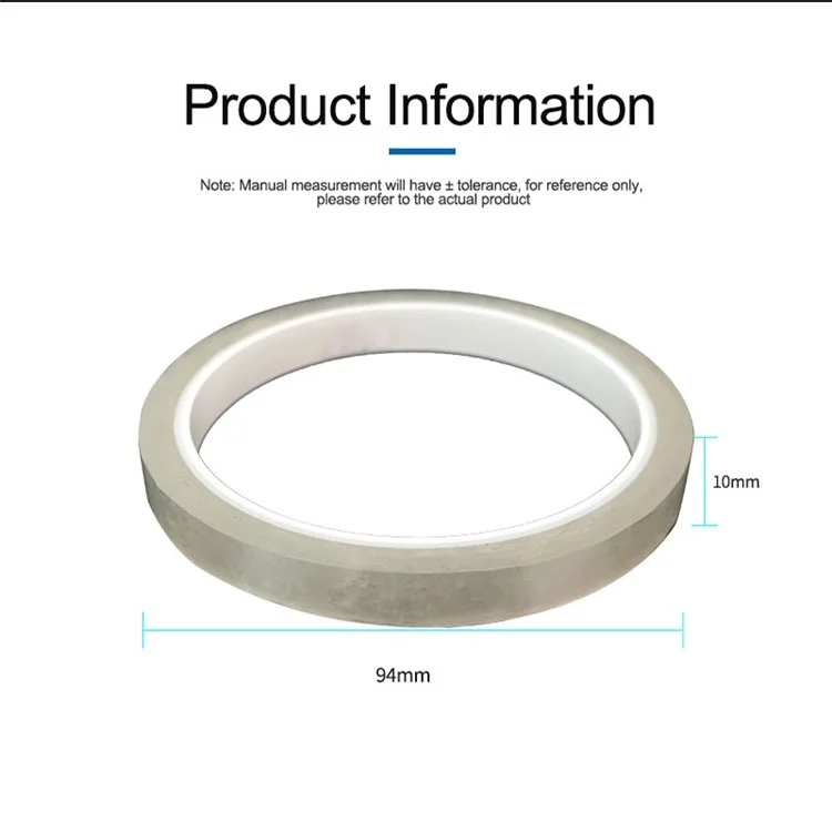 SUNSHINE 50m x 10mm Nastro Adesivo Senza Tracce Trasparente per Riparazione Schermo Telefono Tablet