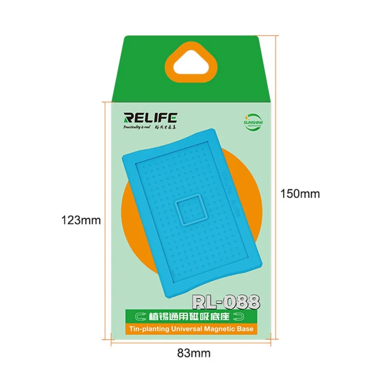 RELIFE RL-088 Phone Repair Tin Planting Universal Fixture Plate Anti-static Magnetic Base