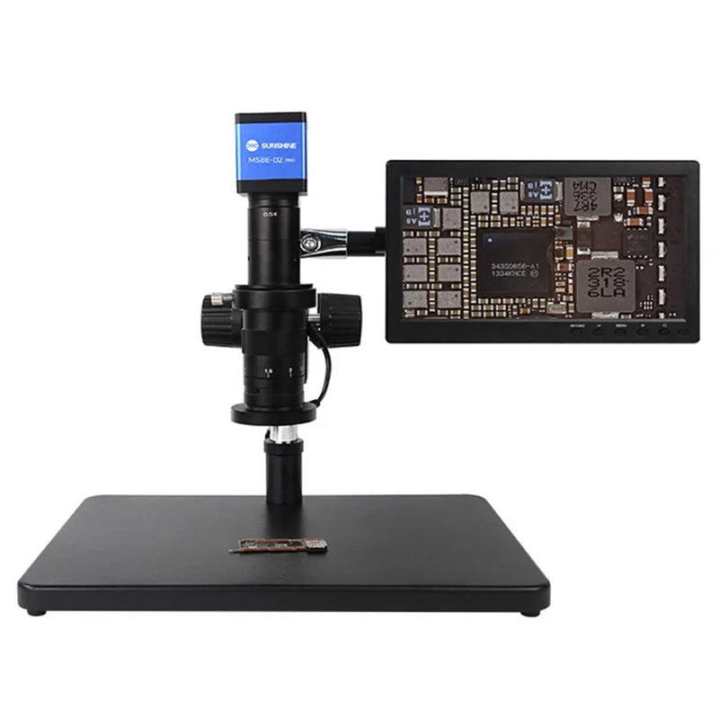 SUNSHINE MS8E-02 Pro Industrial Electron Microscope High-Frequency Zoom Lens 1080P Microscope - EU Plug