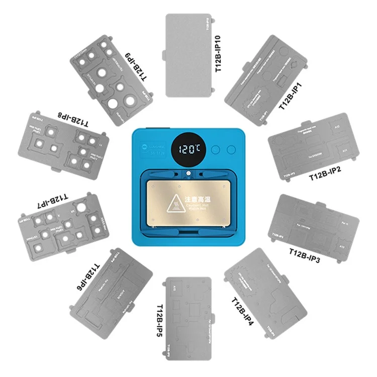 SUNSHINE SS-T12B Plateforme de chauffage d'entretien intelligente Affichage numérique intelligent Chauffe-moteur de téléphone portable Outil de chauffage