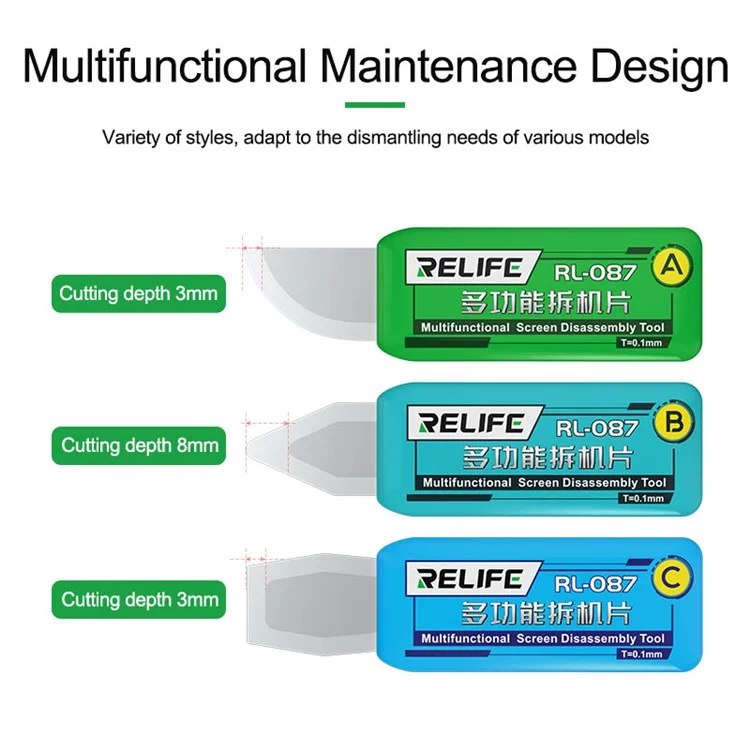 RELIFE RL-087 Screen Disassembly Blade Repair Opening Tool for Smart Cell Phone and Tablet LCD