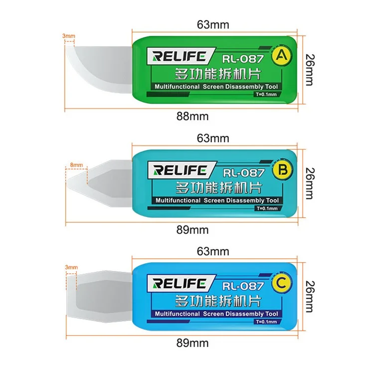 RELIFE RL-087 Screen Disassembly Blade Repair Opening Tool for Smart Cell Phone and Tablet LCD