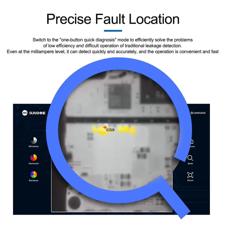 SUNSHINE TB-03S Infrarot-Wärmebildanalyse-Telefon PCB Motherboard Fehlerdiagnose-Tool