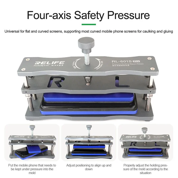 RELIFE RL-601S Pro Fixador de Preenchimento de Costura de Pressão para Reparo da Tampa Traseira da Tela do Telefone 