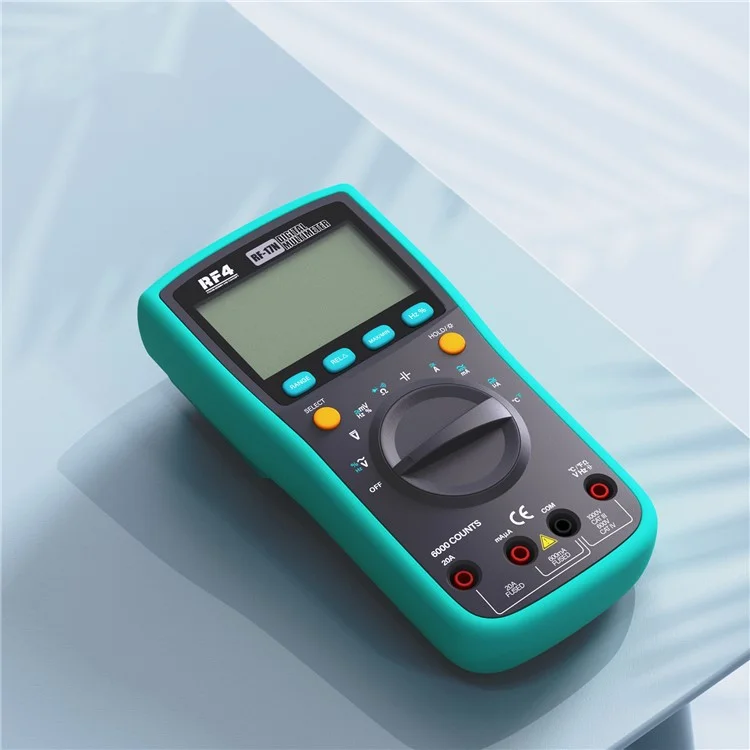 RF4 RF-17N Handheld Digital Multimeter LCD Backlight AC / DC Ammeter Voltmeter Ohm Voltage Tester Meter (without Battery)
