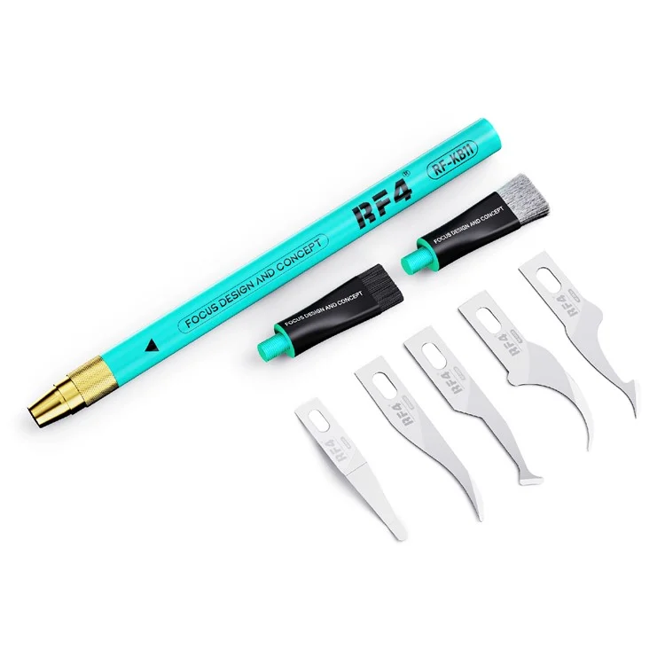 RF4 RF-KB11 Multifunzione Latta, Colla Sollevatore Mobile Phone Repair Lama Cutter Set con Lame