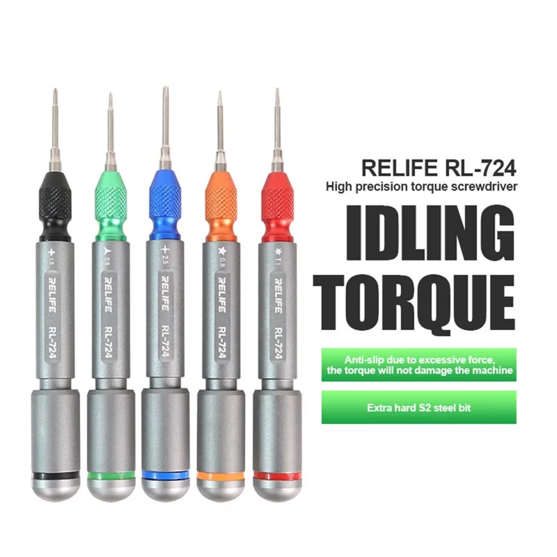 RELIFE RL-724 High-Precision Torque Screwdriver Magnetic Disassembling Phone Equipment Maintenance Tool - Red T1