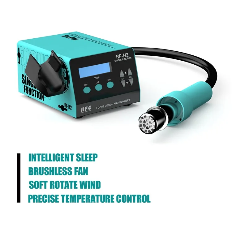 RF4 RF-H2 1000W SMD BGA Hot Air Gun Estação de Solda com Exibição Digital Inteligente BGA Rework Station - Plugue dos EUA