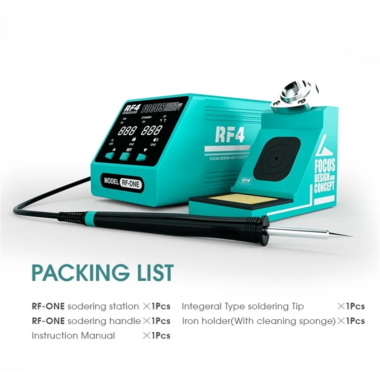 RF4 RF-ONE Smart Soldering Iron Anti Static Welding Station Phone Motherboard Repair Tool - US Plug