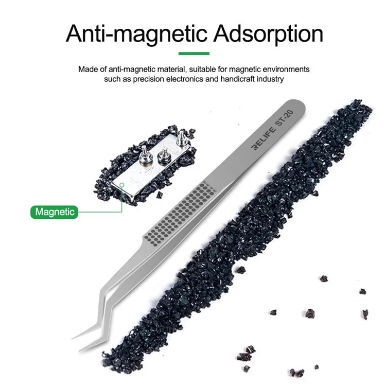 RELIFE ST-20 Positionszangen für Chipbestückung Antimagnetisch Adsorptionszangen 