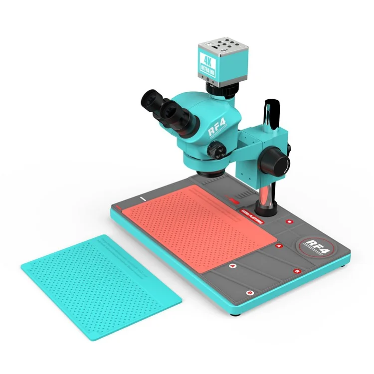 RF4 RF-PO2 Microscope Maintenance Mat Phone Repair Platform Dual Layer Heat Insulated Pad - Green+Red