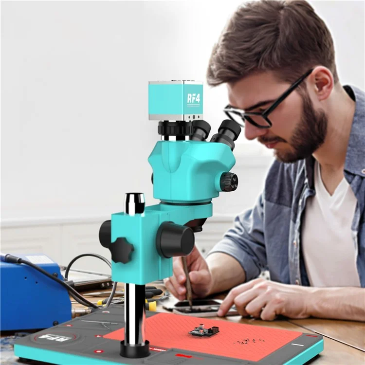 RF4 RF-PO2 Microscope Maintenance Mat Phone Repair Platform Dual Layer Heat Insulated Pad - Green+Red