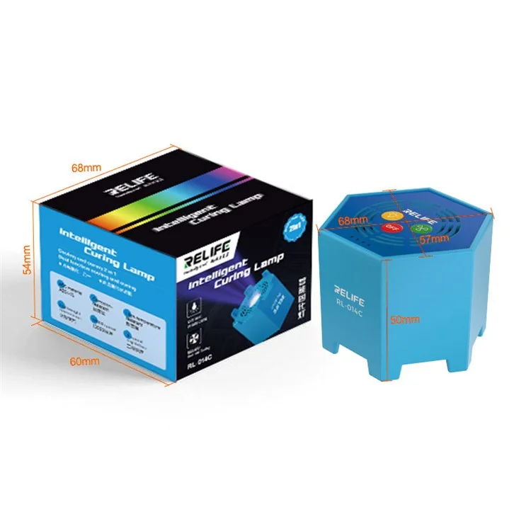 RELIFE RL-014C 2-en-1 Lampe UV de Refroidissement Intelligente Sans Fil à Air Froid Fonctionne sur Batterie Refroidissement et Lampe de Durcissement UV