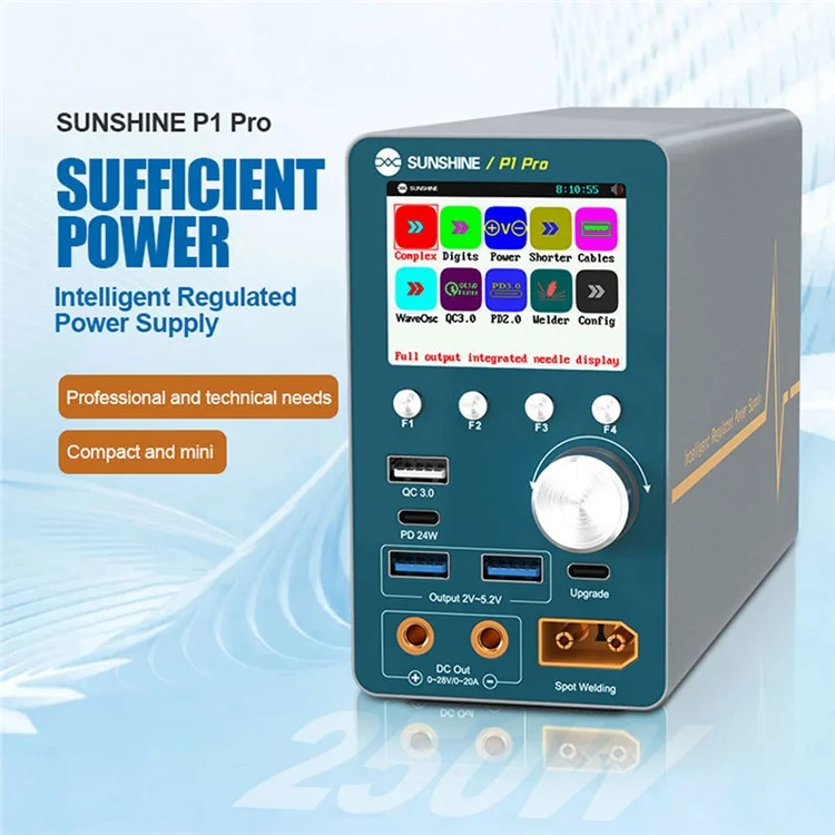 SUNSHINE P1 Pro Intelligentes stabilisiertes Spannungsmessgerät-Reparaturgerät Spannungsstabilisierung Kurzschlussfehlererkennung Tool - EU-Stecker