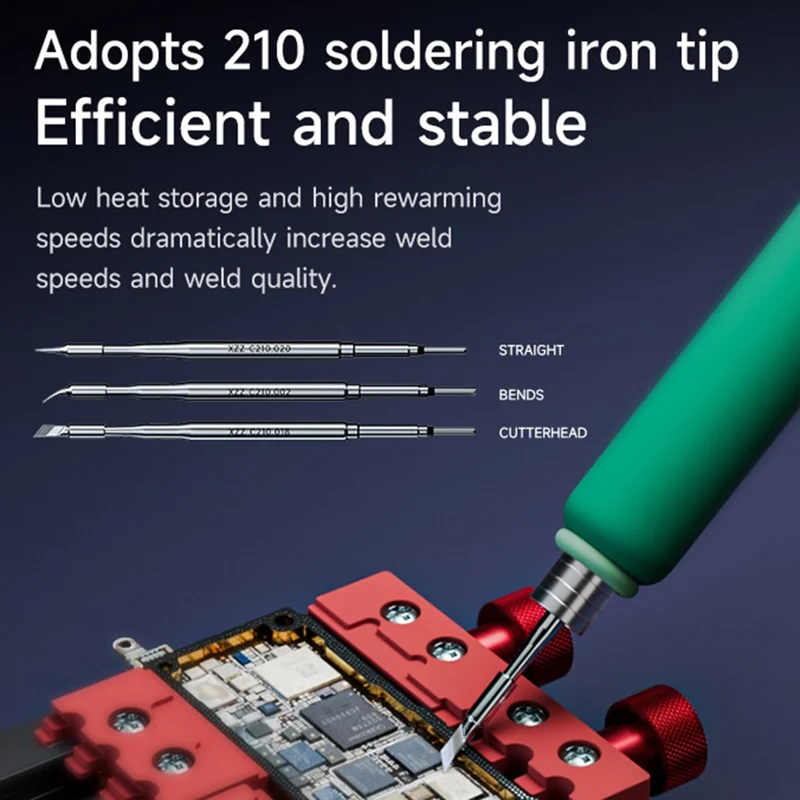 XZZ FX-210 LCD Display Soldering Station for PCB Repair Lead-free Welding Rework Machine - US Plug