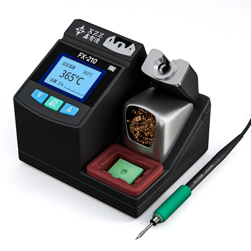 XZZ FX-210 LCD Display Soldering Station for PCB Repair Lead-free Welding Rework Machine - US Plug