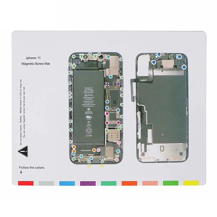 Tapis magnétique à vis pour iPhone 11 Work Pad Phone Tool Mat de réparation