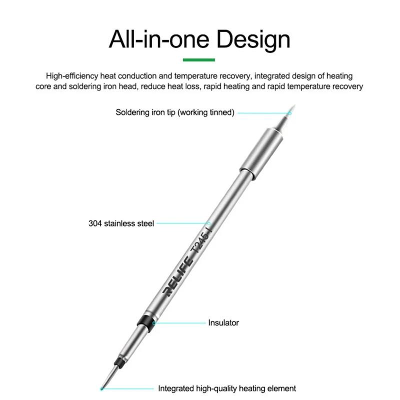 RELIFE RL-T245 Soldering Iron Tip Handle Welding Nozzle Grip Soldering Station - RL-T245-K