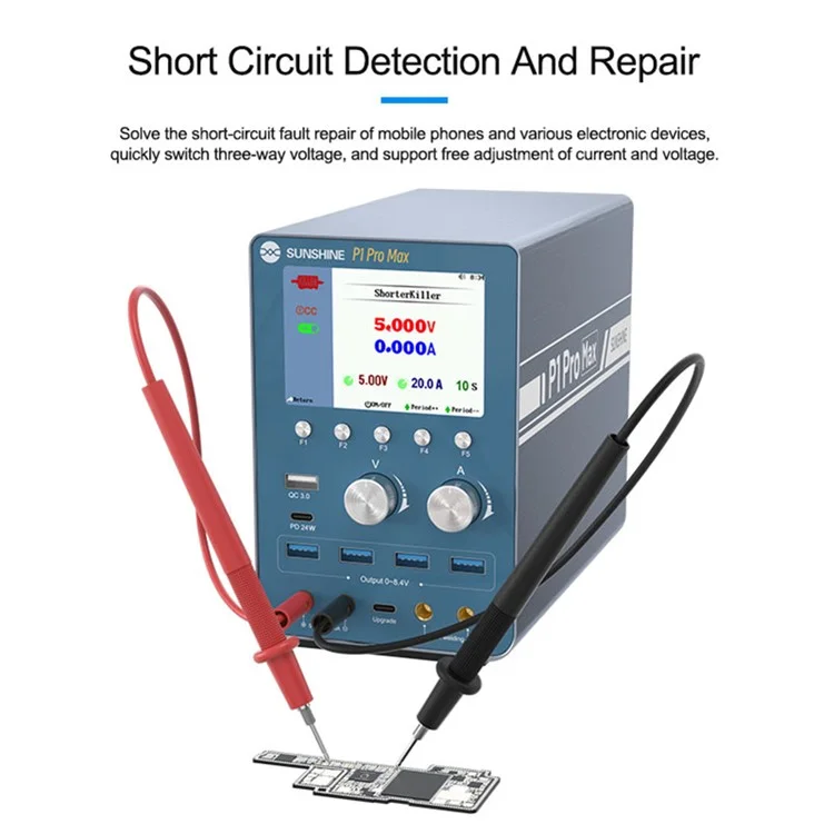 SUNSHINE P1 Pro Max Intelligent Regulated Power Supply Current Voltage Regulation Power Meter - EU Plug