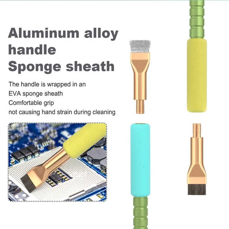 VBEST VBST-81 2Pcs PCB Circuit Board Cleaning Brush Motherboard IC Tin / Glue Remover