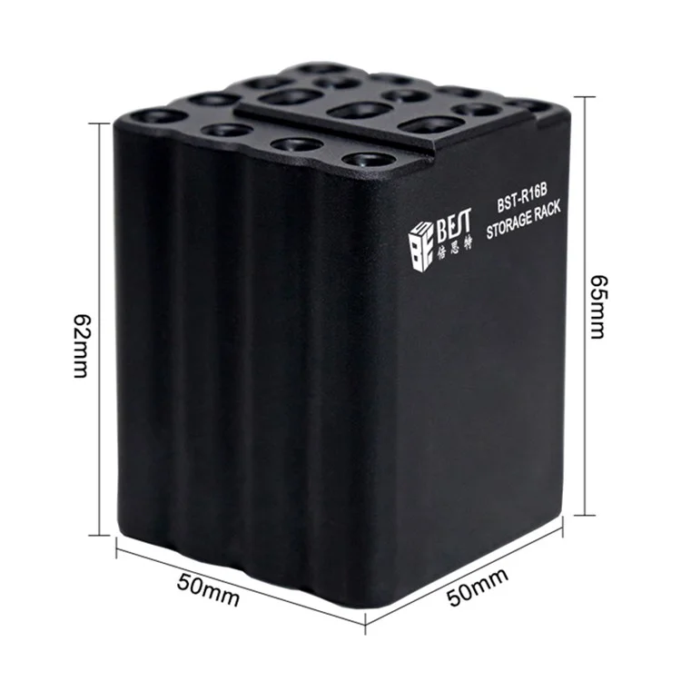 BEST BST-R16B 16 fori classificati Storage Box Soldering Iron Tips Organizzatore Riparazione telefono Supporto per gli strumenti