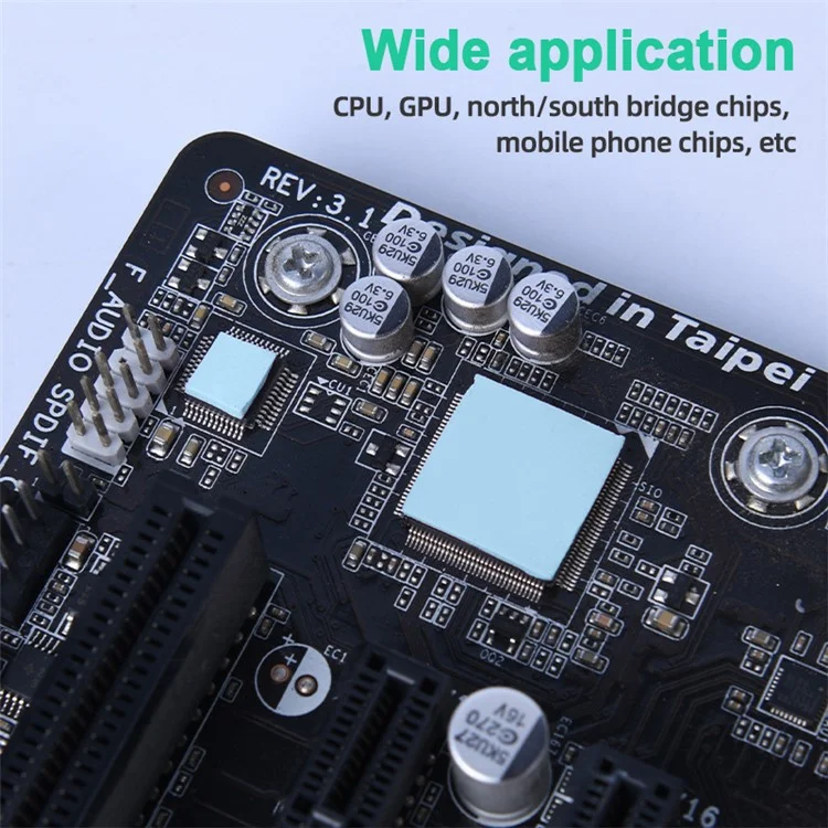 VBEST VBST-1215 Isolierte thermisch leitfähige Silikonpads für elektronische Chips, IC-Motherboard-Reparatur