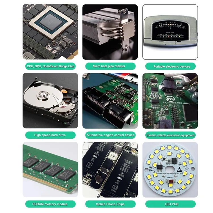 VBEST VBST-1215 Isolierte thermisch leitfähige Silikonpads für elektronische Chips, IC-Motherboard-Reparatur