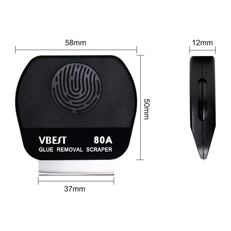 VBEST VBST-80A Magnetischer Doppelseitiger Kleberentfernungsschaberwerkzeuge Eingestellt