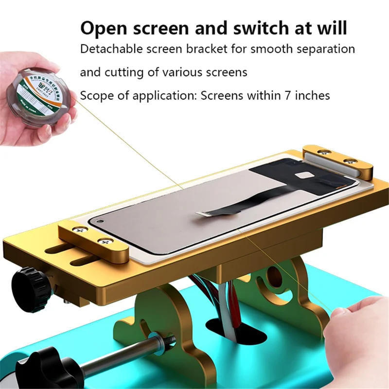 BST-B-918B LCD Screen Separator Machine with Suction Cup Rotary Screen Splitting Machine - UK Plug