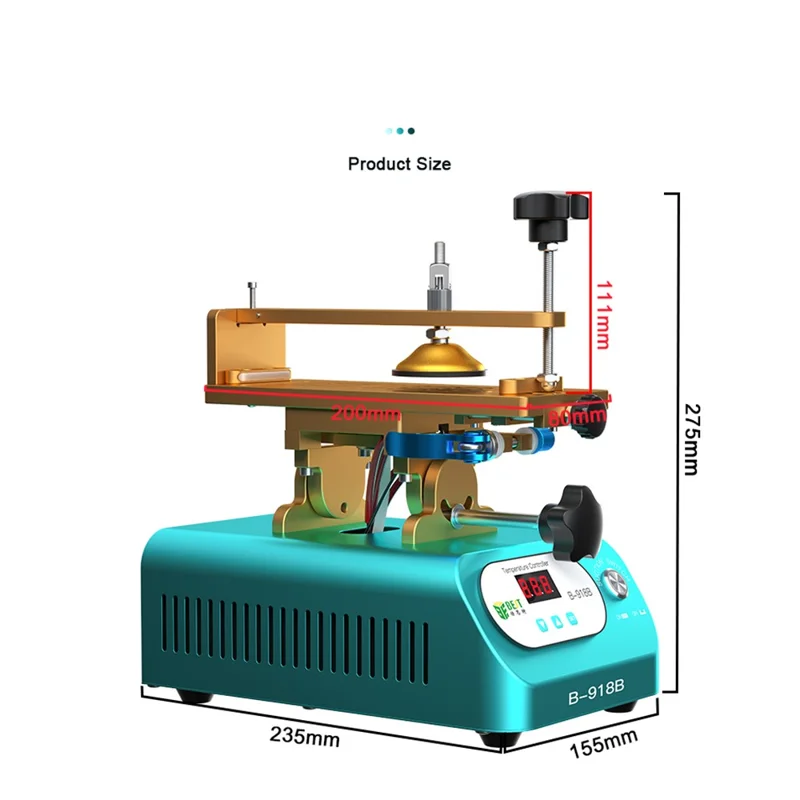 BST-B-918B LCD Screen Separator Machine with Suction Cup Rotary Screen Splitting Machine - UK Plug
