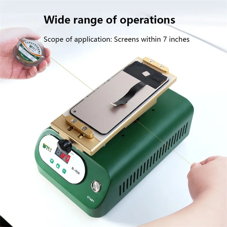 Máquina Separadora de Vácuo de Tela LCD BST-B-918 com Tela LCD Digital - Plugue da UE