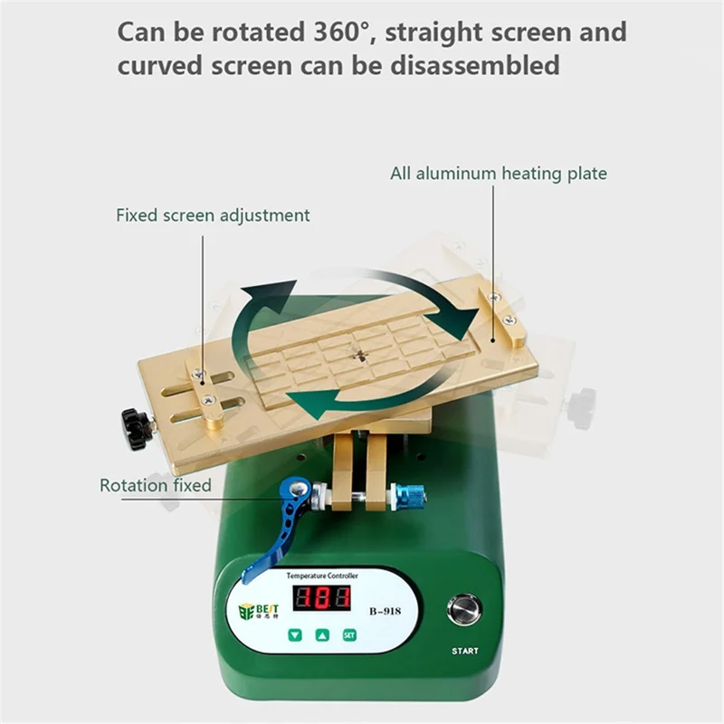 BST-B-918 LCD Vacuum Separator Machine Digital LCD Screen Repair Separator - UK Plug