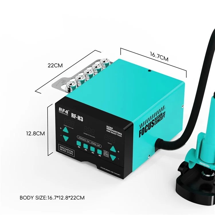 RF4 RF-H3 220V Digital Display Hot Air Gun Soldering Station for Phone PCB IC BGA Desoldering Repair