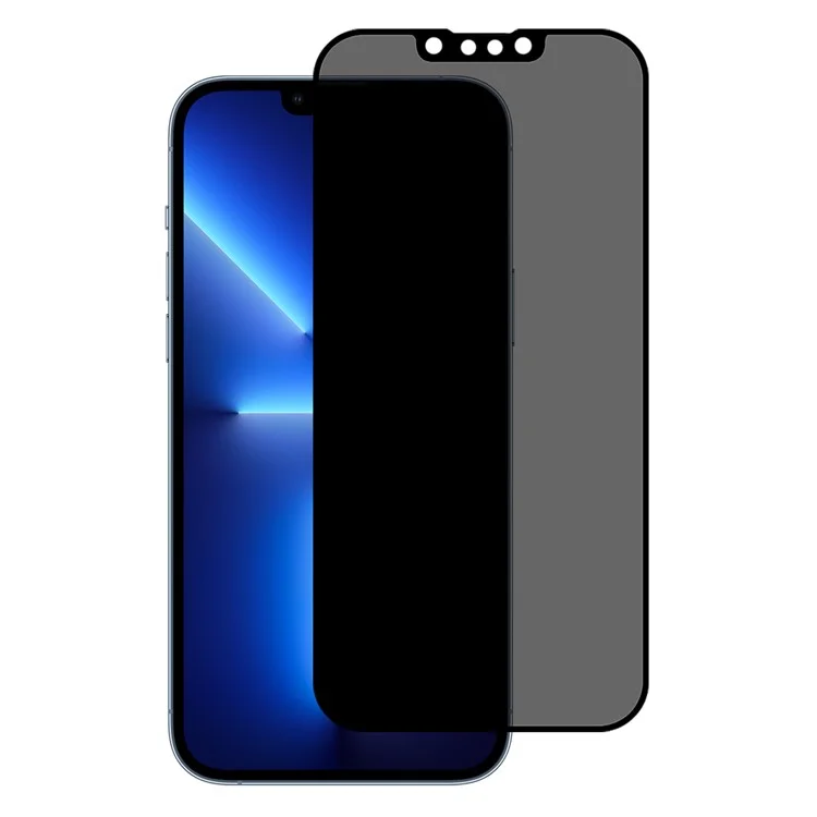 360 Grad Anti-Peep Full Size Full Glue Gehärtetes Glas Displayschutzfolie für iPhone 13 / 13 Pro / 14