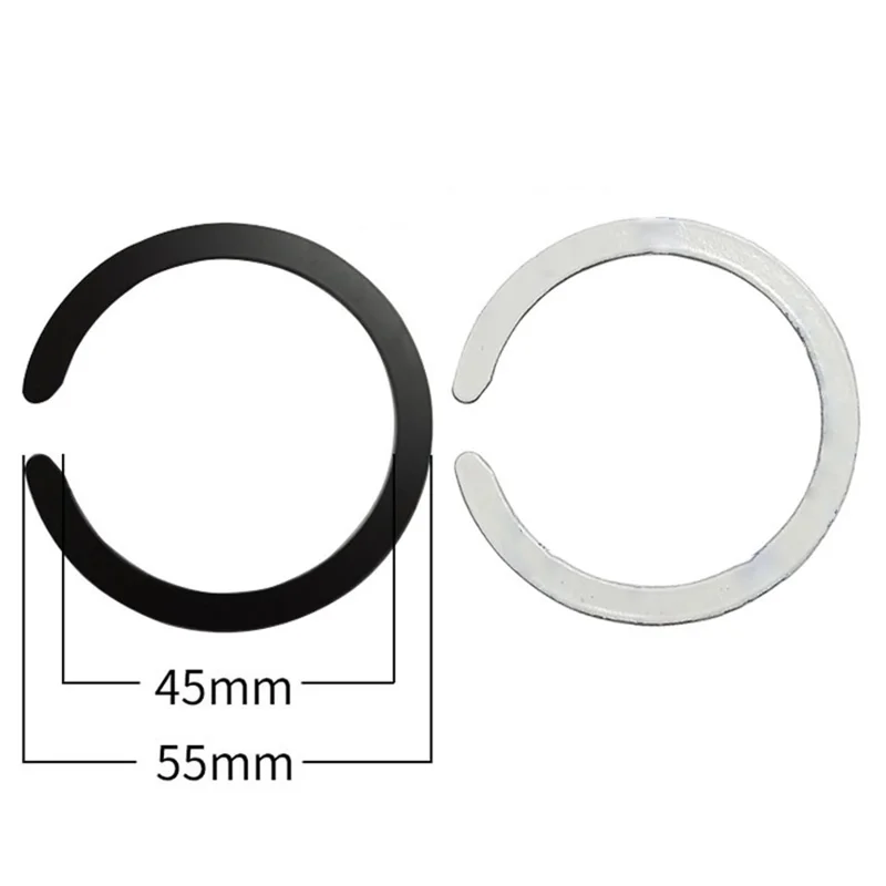 Magnetic Adsorption Ring Wireless Charging Phone Attach Adhesive Sheet Wireless Charger - C-shape / Black