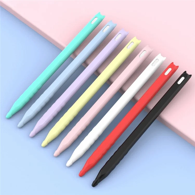 For Apple Pencil (2nd Generation) Soft Silicone Protective Pencil Case Wrap Cover Sleeve - Blue