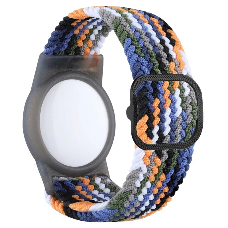 Braided Wrist Band for Apple AirTags, Anti-scratch Protective TPU Cover Kids Strap - Denim