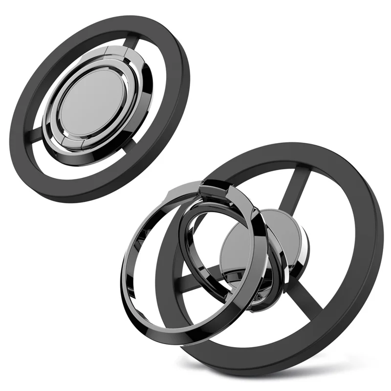 A561 Suporte de Celular Magnético Giratório de 360 Graus com Apoio Dobrável - Preto