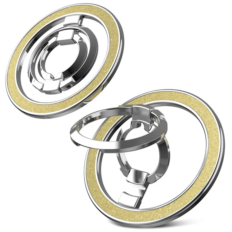 A699 Cell Phone Magnetic Ring Kickstand Smartphone Grip Stand Finger Ring Holder - Gold