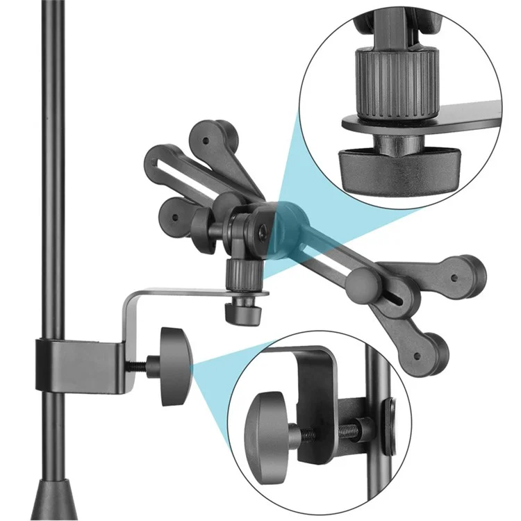 NEEWER NW-105 Large + Small Tablet Clip 360 Degree Rotation Music Microphone Bracket