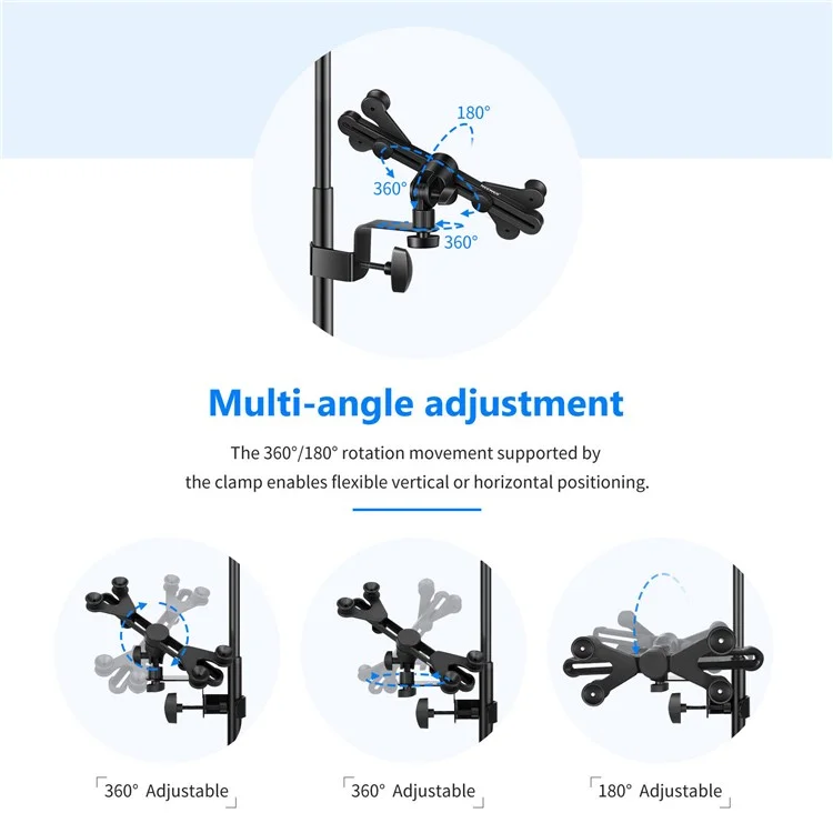 NEEWER NW-105 Large + Small Tablet Clip 360 Degree Rotation Music Microphone Bracket