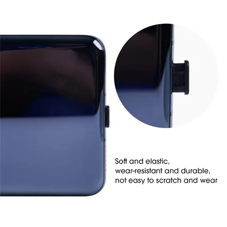 20PCS Silicone Type-C Charging Port Cover USB-C Dust Plug Cell Phone Power Port Protector - Transparent