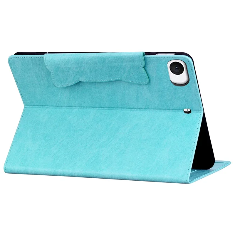For iPad mini / mini 2 / mini 3 / mini 4 / mini (2019) 7.9 inch Case Cat-Shaped Magnetic Clasp Leather Business Cover - Sky Blue
